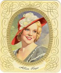 1934 Kurmark Moderne Schonheitsgalarie Series 1 (Garbaty) #167 Alice Faye Front