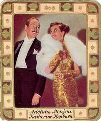 1934 Kurmark Moderne Schonheitsgalarie Series 2 (Garbaty) #221 Adolphe Menjou / Katharine Hepburn Front