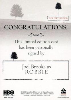2004 Rittenhouse Six Feet Under Seasons 1 & 2 - Autographs #NNO Joel Brooks Back