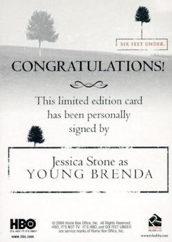 2004 Rittenhouse Six Feet Under Seasons 1 & 2 - Autographs #NNO Jessica Stone Back