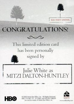 2004 Rittenhouse Six Feet Under Seasons 1 & 2 - Autographs #NNO Julie White Back