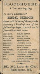 1888 Ellis, H. & Co. Breeds of Dogs - Bengal Cheroots #NNO Blood Hound Back