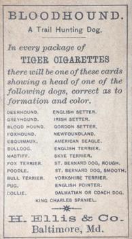 1888 Ellis, H. & Co. Breeds of Dogs - Tiger #NNO Blood Hound Back