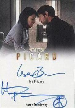 2021 Rittenhouse Star Trek: Picard Season One - Dual Autographs #NNO Isa Briones / Harry Treadaway Front