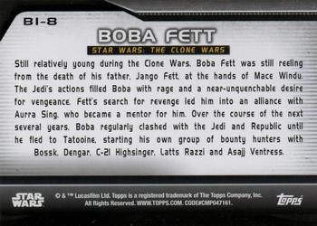 2021 Topps Star Wars Bounty Hunters #B1-8 Boba Fett Back