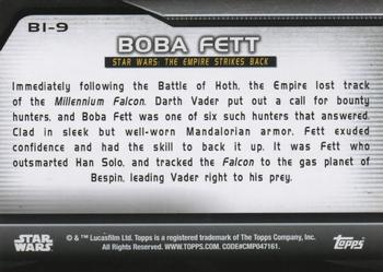 2021 Topps Star Wars Bounty Hunters #B1-9 Boba Fett Back