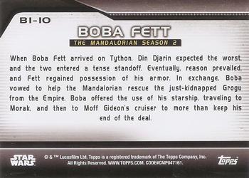 2021 Topps Star Wars Bounty Hunters #B1-10 Boba Fett Back