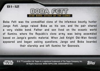 2021 Topps Star Wars Bounty Hunters #B1-12 Boba Fett Back