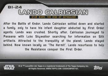 2021 Topps Star Wars Bounty Hunters #B1-24 Lando Calrissian Back