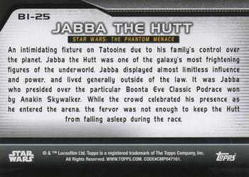 2021 Topps Star Wars Bounty Hunters #B1-25 Jabba the Hutt Back
