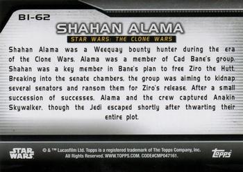 2021 Topps Star Wars Bounty Hunters #B1-62 Shahan Alama Back