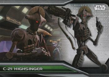 2021 Topps Star Wars Bounty Hunters #B1-72 C-21 Highsinger Front