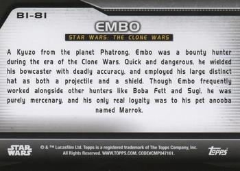 2021 Topps Star Wars Bounty Hunters #B1-81 Embo Back