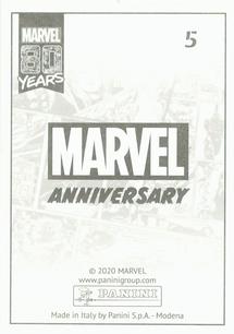 2020 Panini Marvel 80 Years Stickers #5 Captain America Comics #1 Back