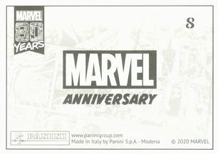 2020 Panini Marvel 80 Years Stickers #8 All-Winners Comics #13 Back