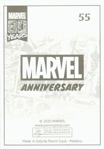 2020 Panini Marvel 80 Years Stickers #55 Avengers #16 Back