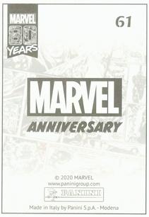 2020 Panini Marvel 80 Years Stickers #61 Marvel Premiere #1 Back