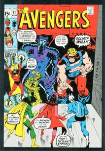 2020 Panini Marvel 80 Years Stickers #64 Avengers #91 Front