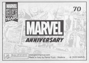 2020 Panini Marvel 80 Years Stickers #70 Eternals #3 Back