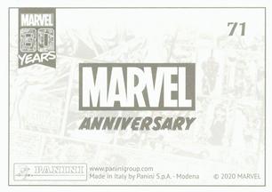2020 Panini Marvel 80 Years Stickers #71 Giant-Size Invaders #1 Back