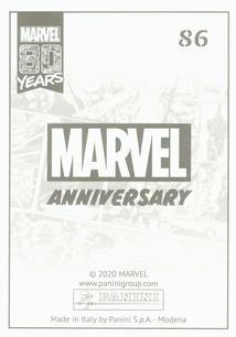 2020 Panini Marvel 80 Years Stickers #86 New Mutants #19 Back