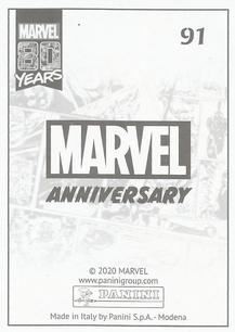 2020 Panini Marvel 80 Years Stickers #91 Daredevil Back