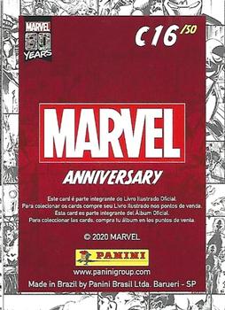 2020 Panini Marvel 80 Years Stickers - Trading Cards #C16 Spider-Man Back