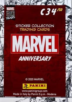 2020 Panini Marvel 80 Years Stickers - Trading Cards #C34 Dr. Doom Back