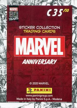 2020 Panini Marvel 80 Years Stickers - Trading Cards #C35 Silver Surfer Back