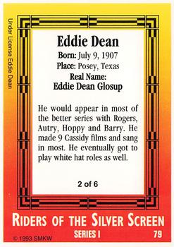 1993 SMKW Riders of the Silver Screen #79 Eddie Dean Back
