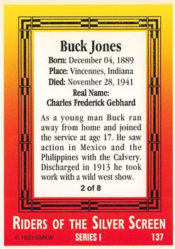 1993 SMKW Riders of the Silver Screen #137 Buck Jones Back