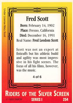 1993 SMKW Riders of the Silver Screen #254 Fred Scott Back