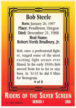 1993 SMKW Riders of the Silver Screen #260 Bob Steele Back