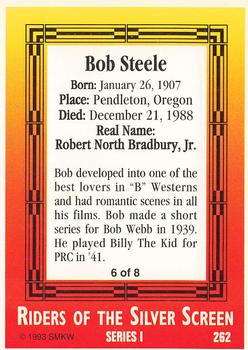 1993 SMKW Riders of the Silver Screen #262 Bob Steele Back