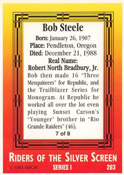 1993 SMKW Riders of the Silver Screen #263 Bob Steele Back