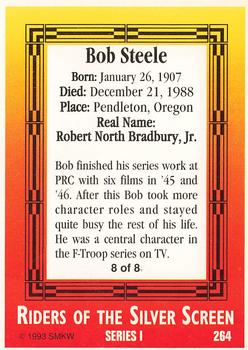 1993 SMKW Riders of the Silver Screen #264 Bob Steele Back