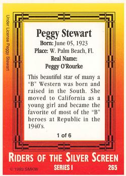 1993 SMKW Riders of the Silver Screen #265 Peggy Stewart Back