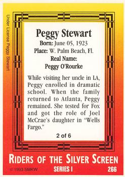 1993 SMKW Riders of the Silver Screen #266 Peggy Stewart Back