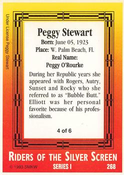 1993 SMKW Riders of the Silver Screen #268 Peggy Stewart Back