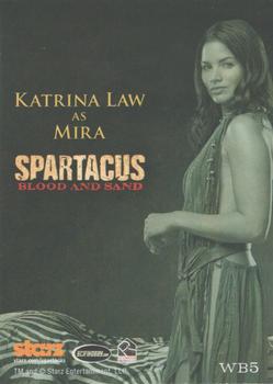 2012 Rittenhouse Spartacus - Women of Spartacus: Blood and Sand #WB5 Katrina Law Back
