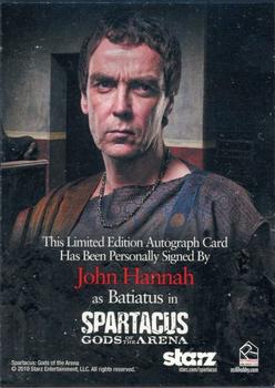 2012 Rittenhouse Spartacus - Spartacus Gods of the Arena Autographs #NNO John Hannah Back