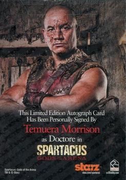 2012 Rittenhouse Spartacus - Spartacus Gods of the Arena Autographs #NNO Temuera Morrison Back