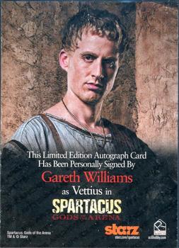 2012 Rittenhouse Spartacus - Spartacus Gods of the Arena Autographs #NNO Gareth Williams Back