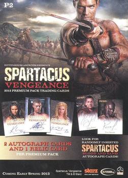2012 Rittenhouse Spartacus - Promos #P2 Spartacus Back