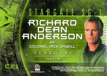 2004 Rittenhouse Stargate SG-1 Season 6 - Costume Relics #C21 Colonel Jack O'Neill Back