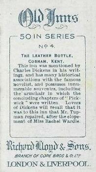 1924 Richard Lloyd & Sons Old Inns #4 The Leather Bottle, Cobham, Kent Back