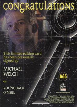 2006 Rittenhouse Stargate SG-1 Season 8 - Autographs #A65 Michael Welch Back