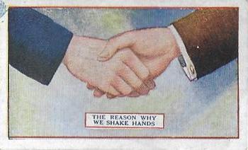 1924 Gallaher The Reason Why #5 We shake hands Front