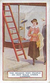 1924 Gallaher The Reason Why #7 People do not walk under ladders Front