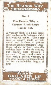 1924 Gallaher The Reason Why #9 A Vaccum flask keeps liquids hot Back